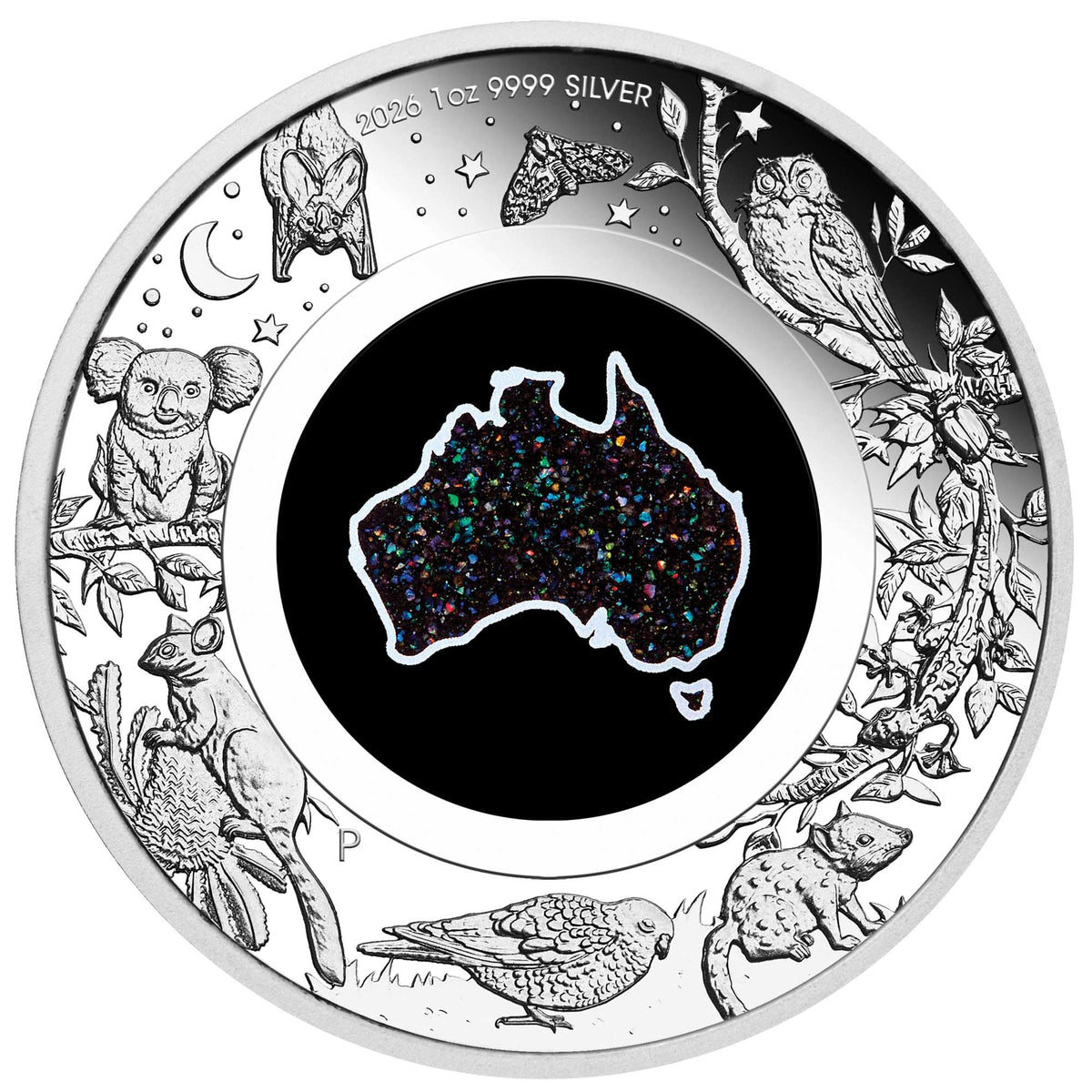Great Southern Land - Nocturnal - 2026 - 1 oz Silbermünze Matrix Opal PP in Box