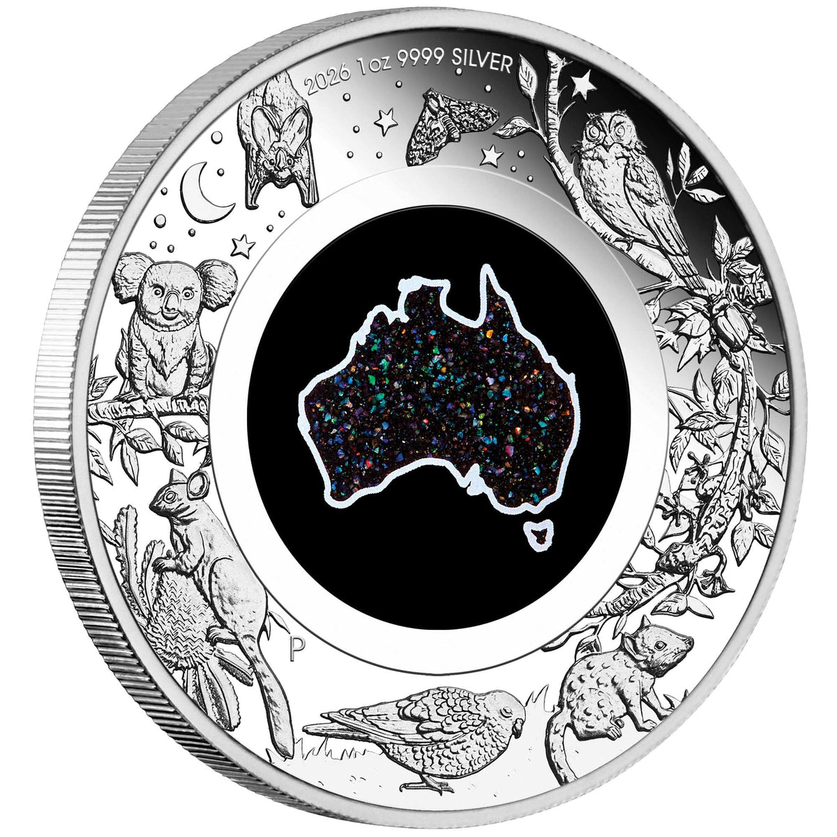 Great Southern Land - Nocturnal - 2026 - 1 oz Silbermünze Matrix Opal PP in Box