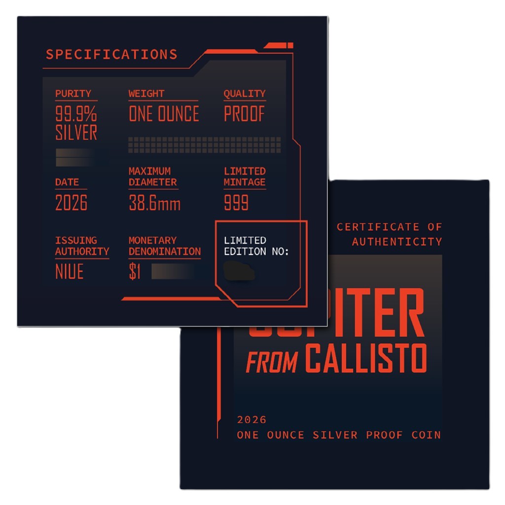 Niue - Jupiter from Callisto Farbe - 2026 - 1 oz Silbermünze***