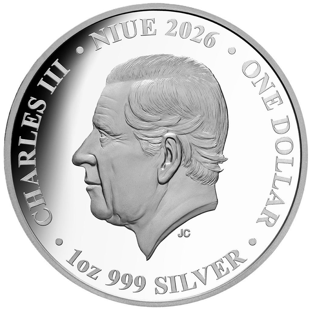 Niue - Jupiter from Callisto Farbe - 2026 - 1 oz Silbermünze***