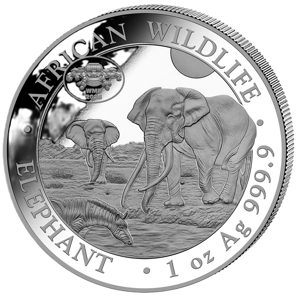 Somalia Elefant 2026 - Privy Mark - WMF Berlin - Botanical Garden - 1 oz Silbermünze