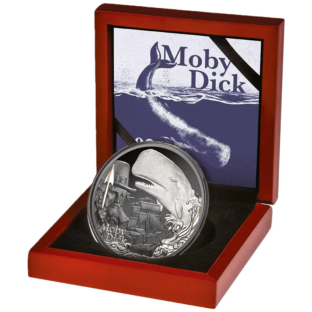 Niue Literatur Moby Dick 2026 - 2 oz - Black Proof - Silbermünze***