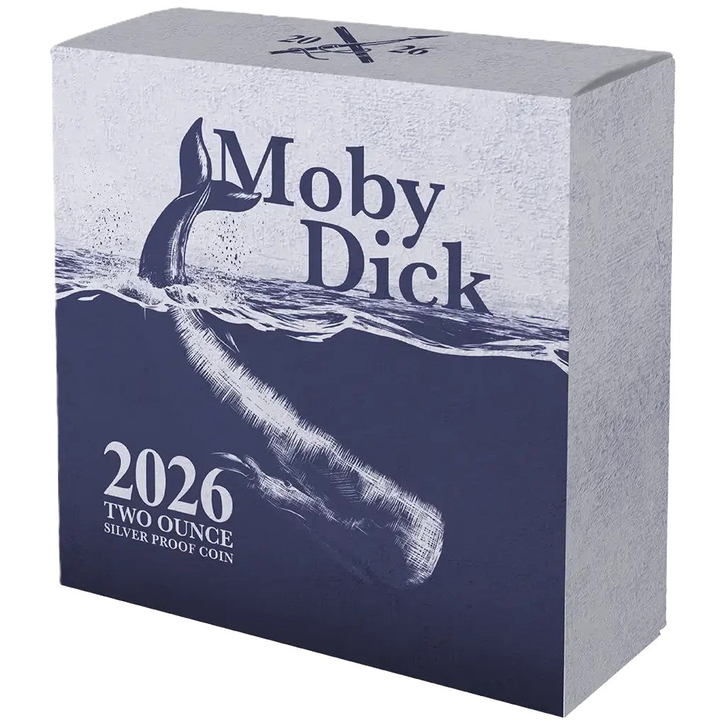 Niue Literatur Moby Dick 2026 - 2 oz - Black Proof - Silbermünze***