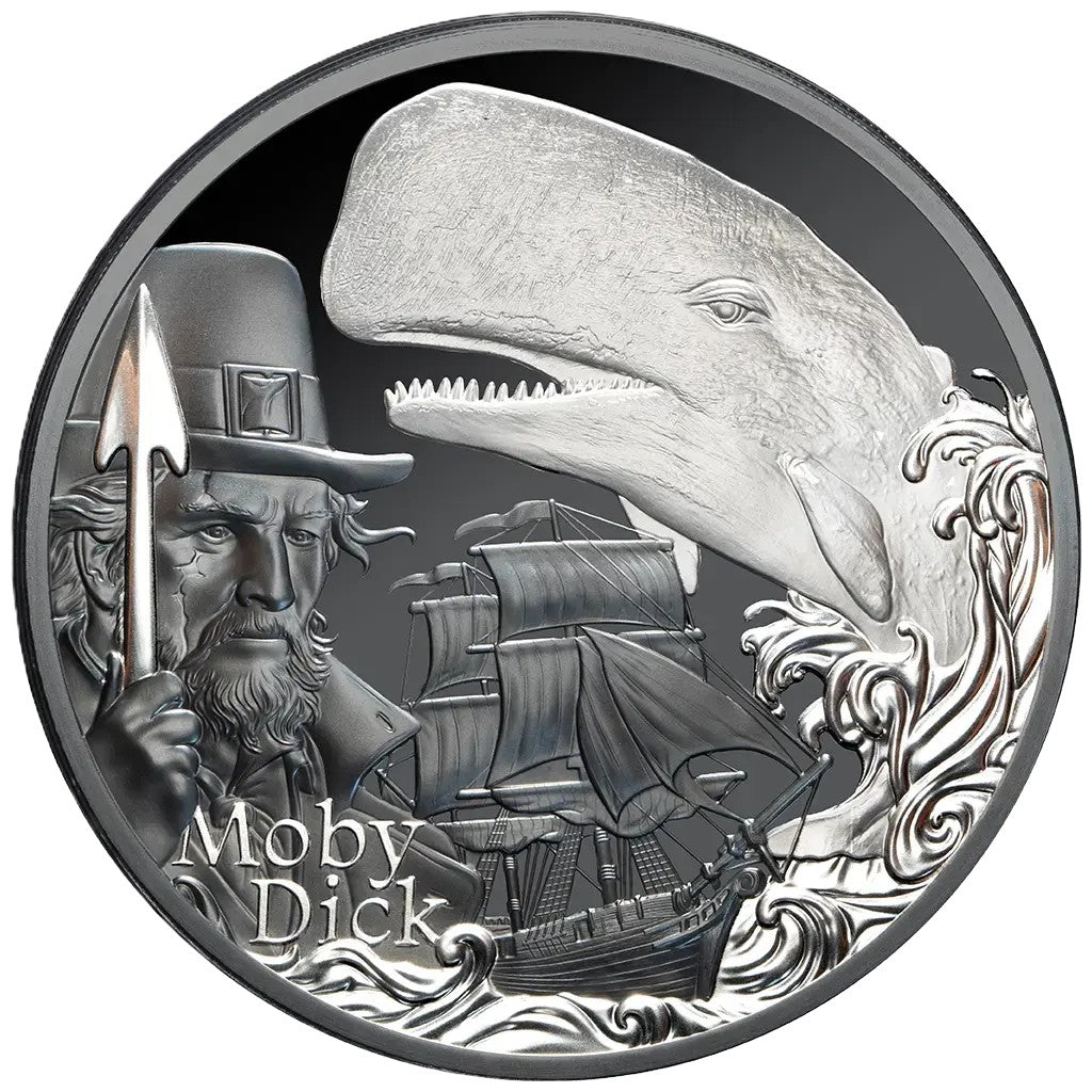 Niue Literatur Moby Dick 2026 - 2 oz - Black Proof - Silbermünze***