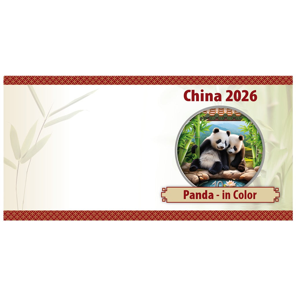 China Panda Farbe 2026 - 30 Gramm Silbermünze - 10 Yuan