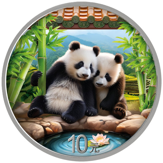 China Panda Farbe 2026 - 30 Gramm Silbermünze - 10 Yuan
