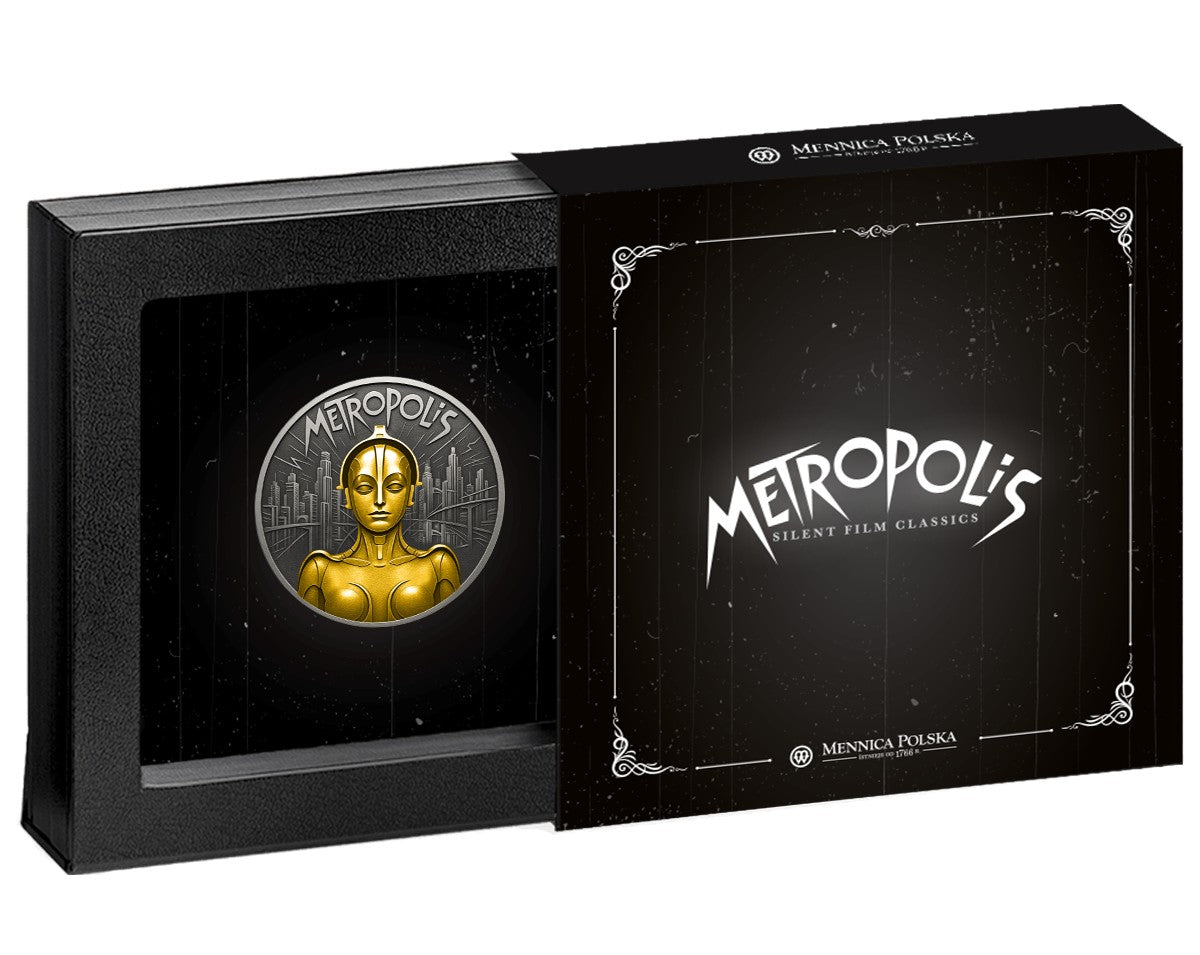METROPOLIS Silent Film CLASSICS 2025 Niue 1 oz Silbermünze Antik