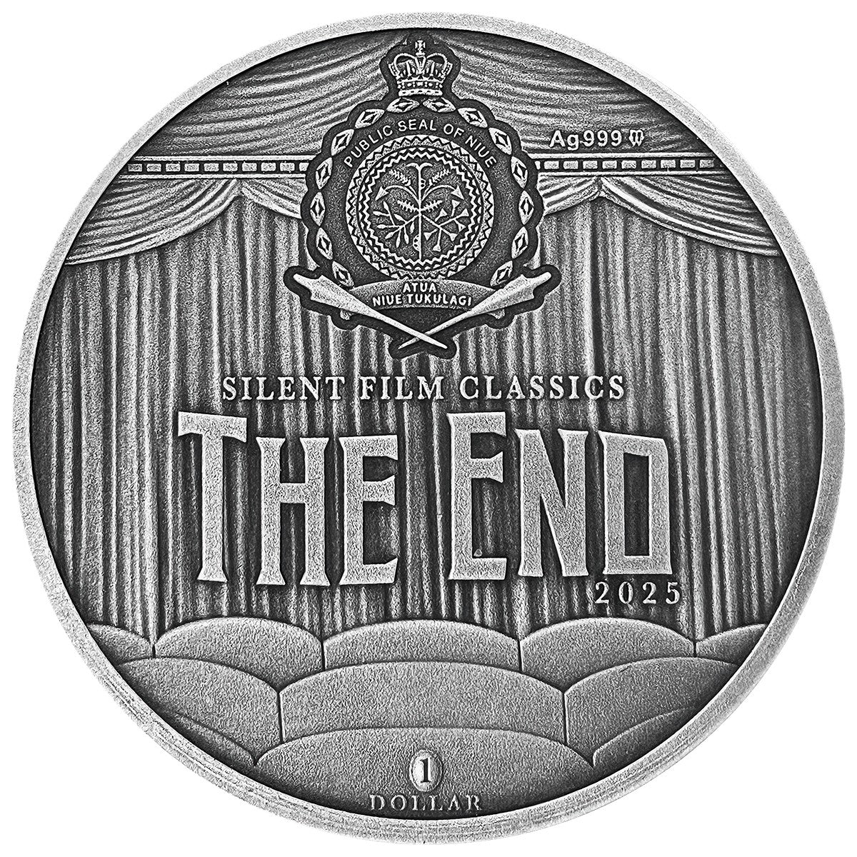 METROPOLIS Silent Film CLASSICS 2025 Niue 1 oz Silbermünze Antik