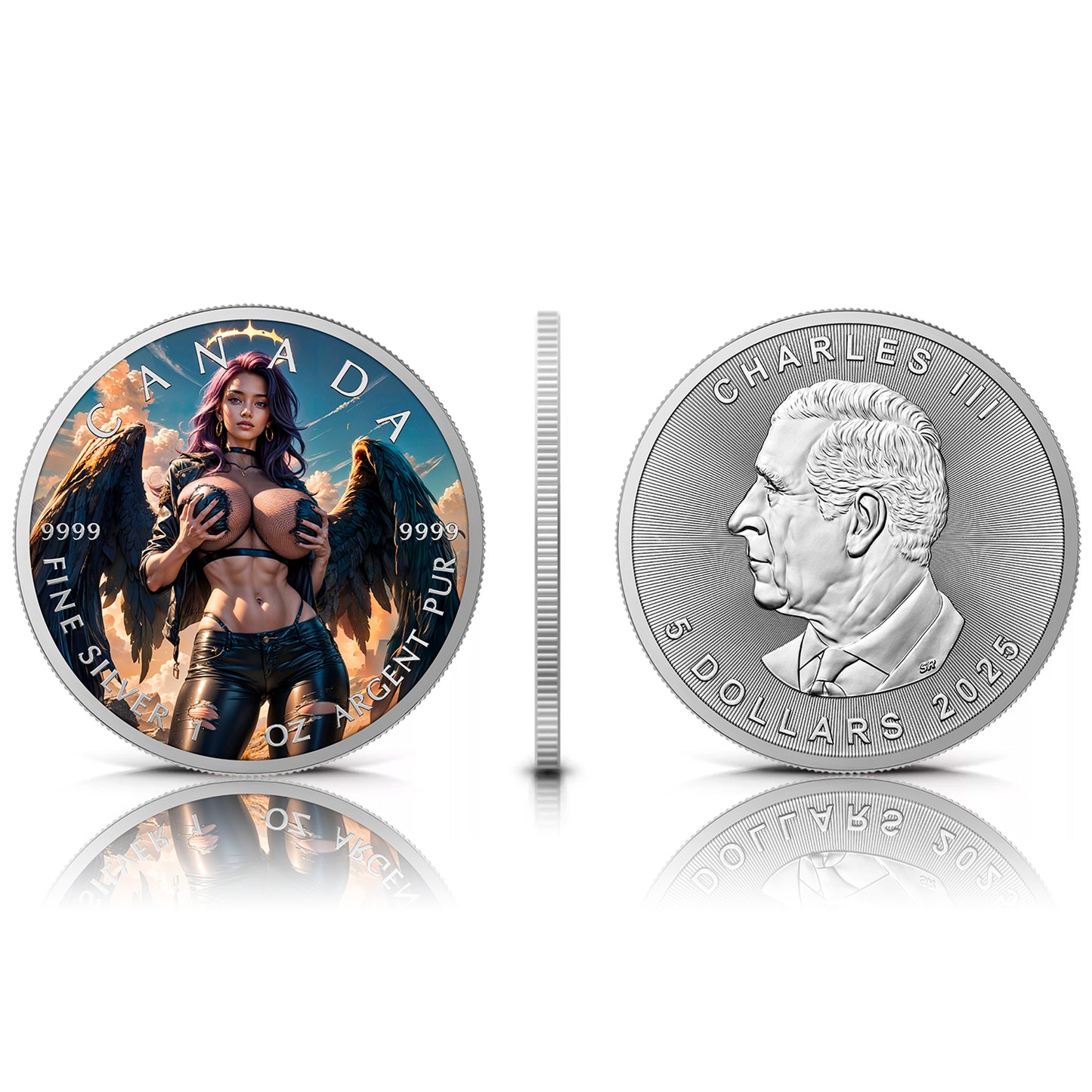 Canada 2025 - Sinful Angel - 1 oz Silbermünze Farbe***