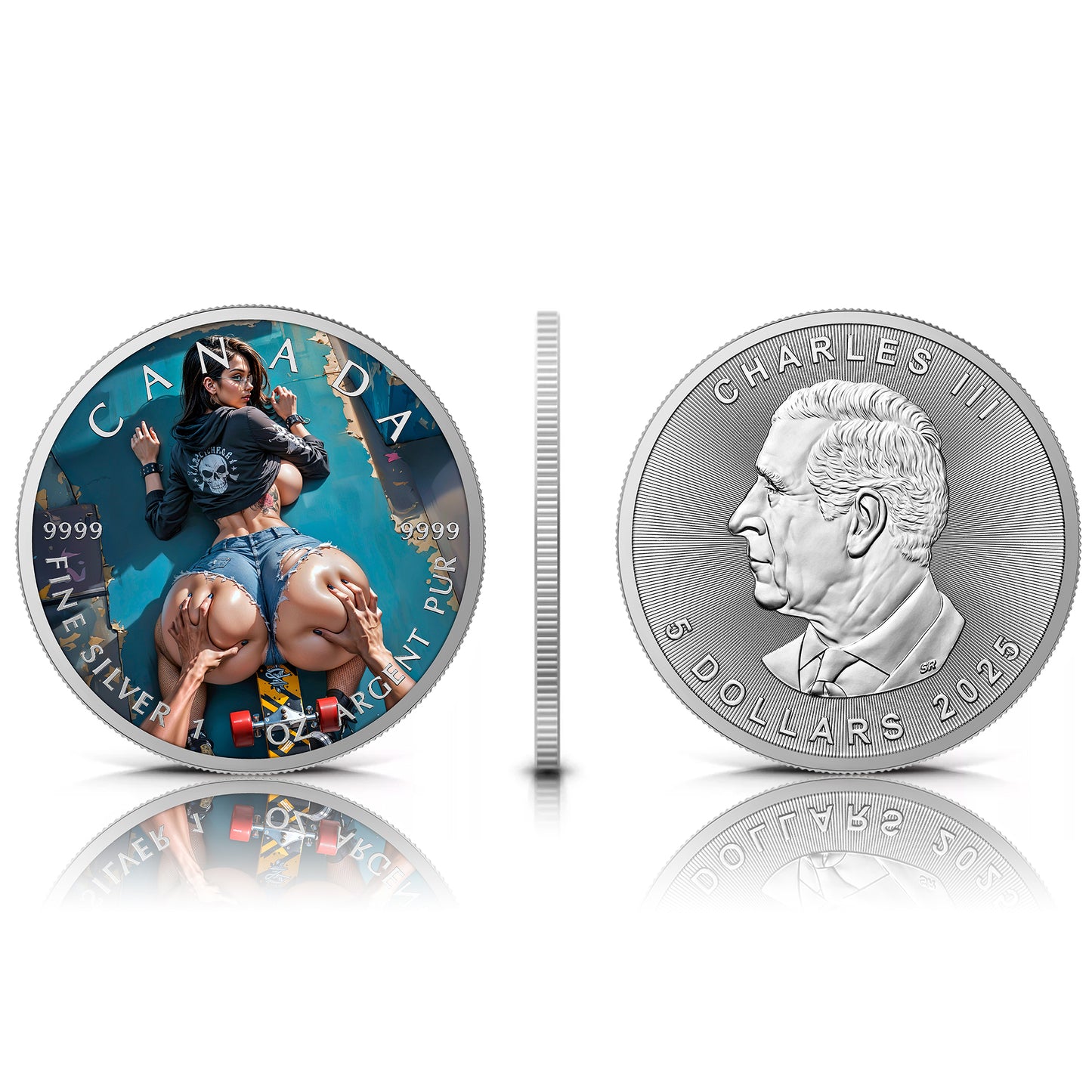 Canada 2025 - Skate Temptation - 1 oz Silbermünze Farbe