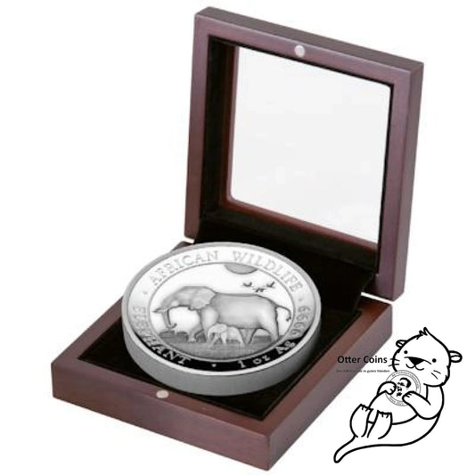 Somalia Elefant 1 Oz Silbermünze Ultra High Relief 2022