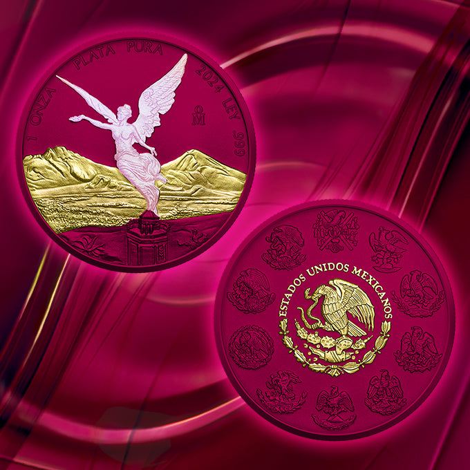 Mexico Libertad 2024 - Space Pink Opal - 1 oz Silbermünze***