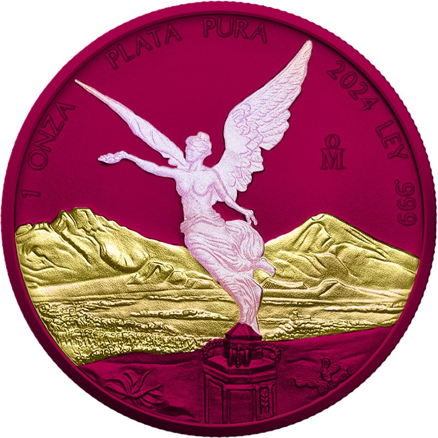 Mexico Libertad 2024 - Space Pink Opal - 1 oz Silbermünze***