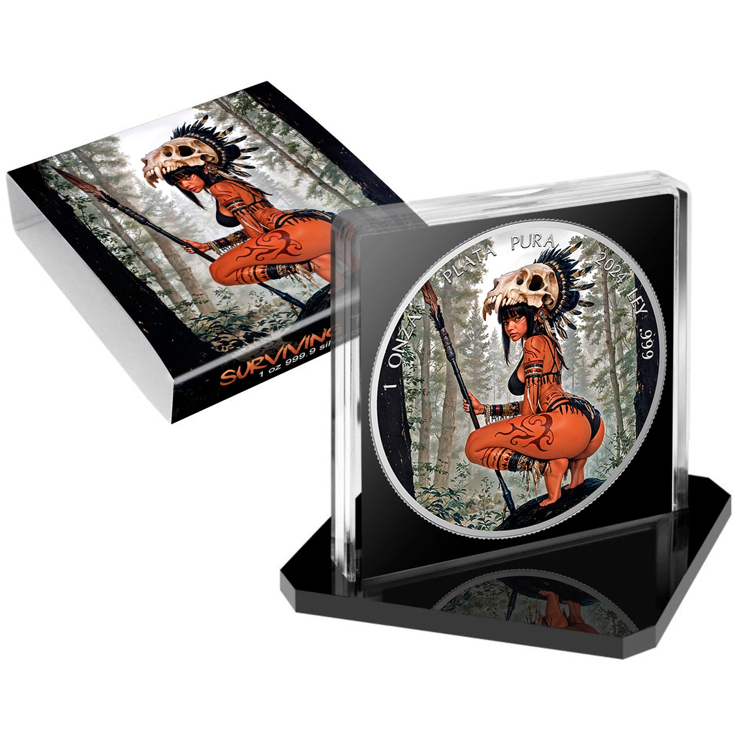 Mexico Libertad 2024 - Surviving Tribe - 1 oz Silbermünze Farbe