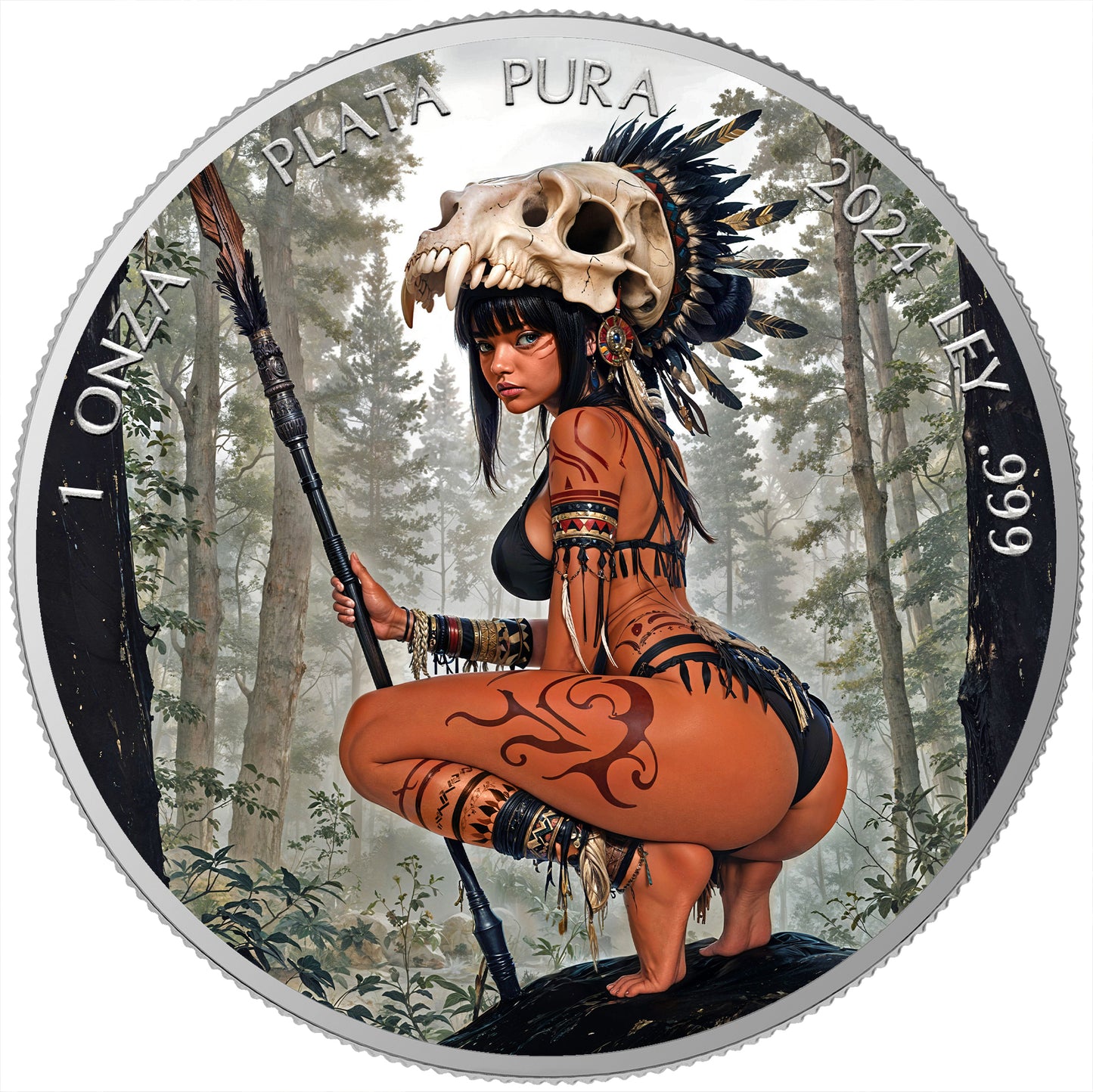 Mexico Libertad 2024 - Surviving Tribe - 1 oz Silbermünze Farbe