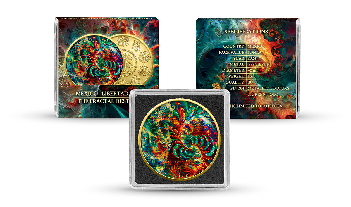 Mexico Libertad 2024 - Metaphysical - The Fractal Destiny - 1 oz Silbermünze***