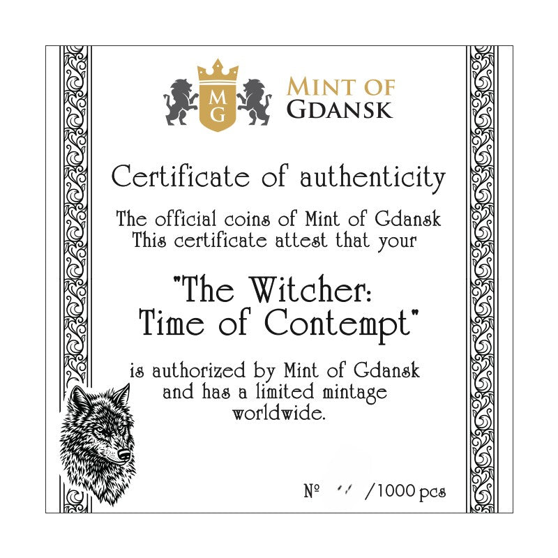 Time of Contempt - The Witcher Book Series - 1 oz Silbermünze 2025 BU
