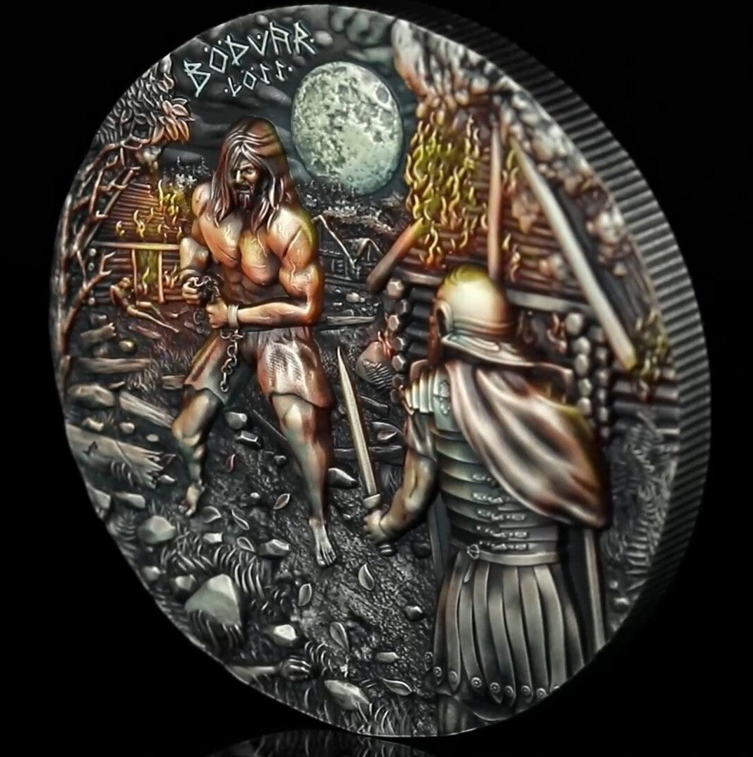 Germania Mint - Bödvar Saga - Loss 2026 - 2 oz Silbermünze UHR  AF UV