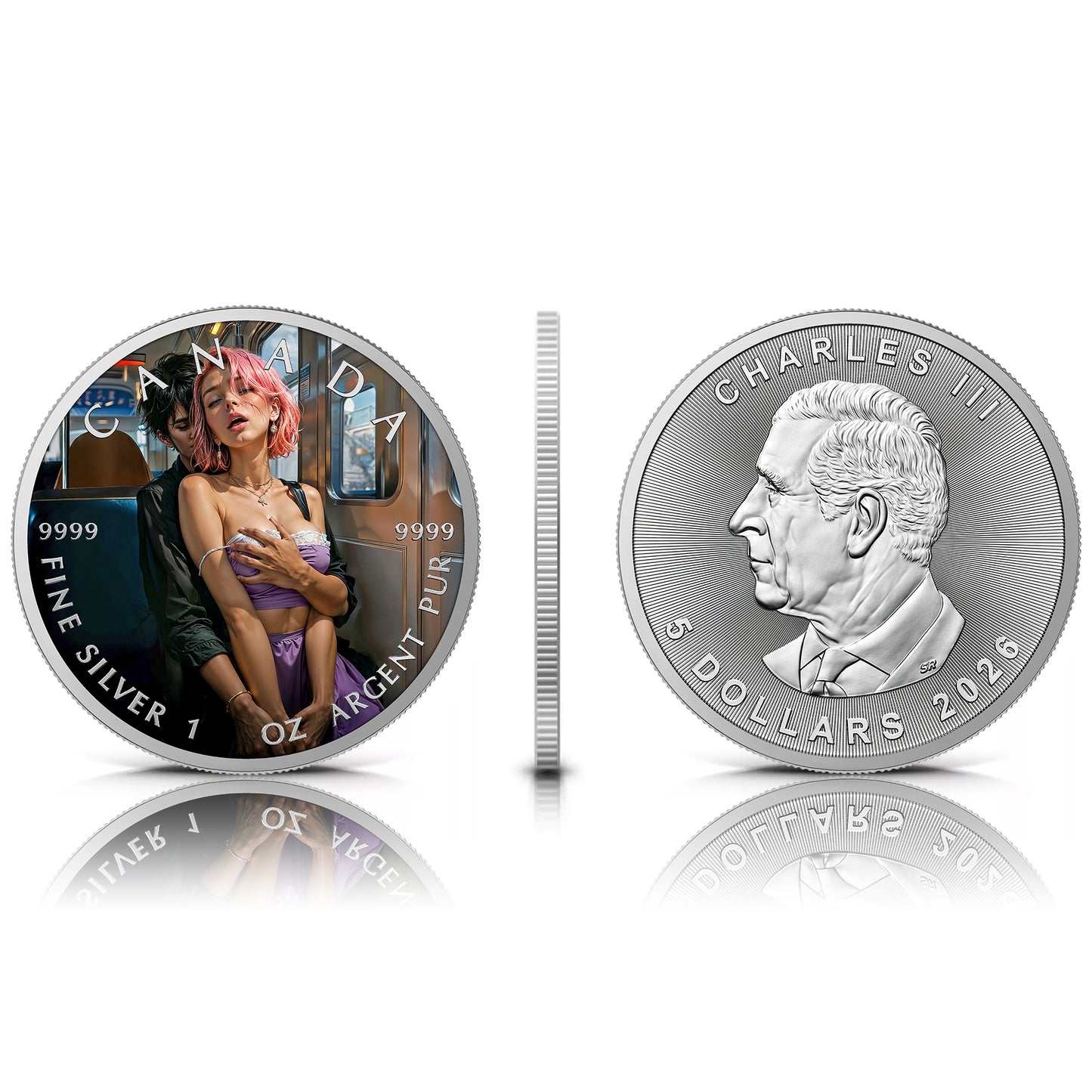 Canada 2026 - Train Game - 1 oz Silbermünze Farbe