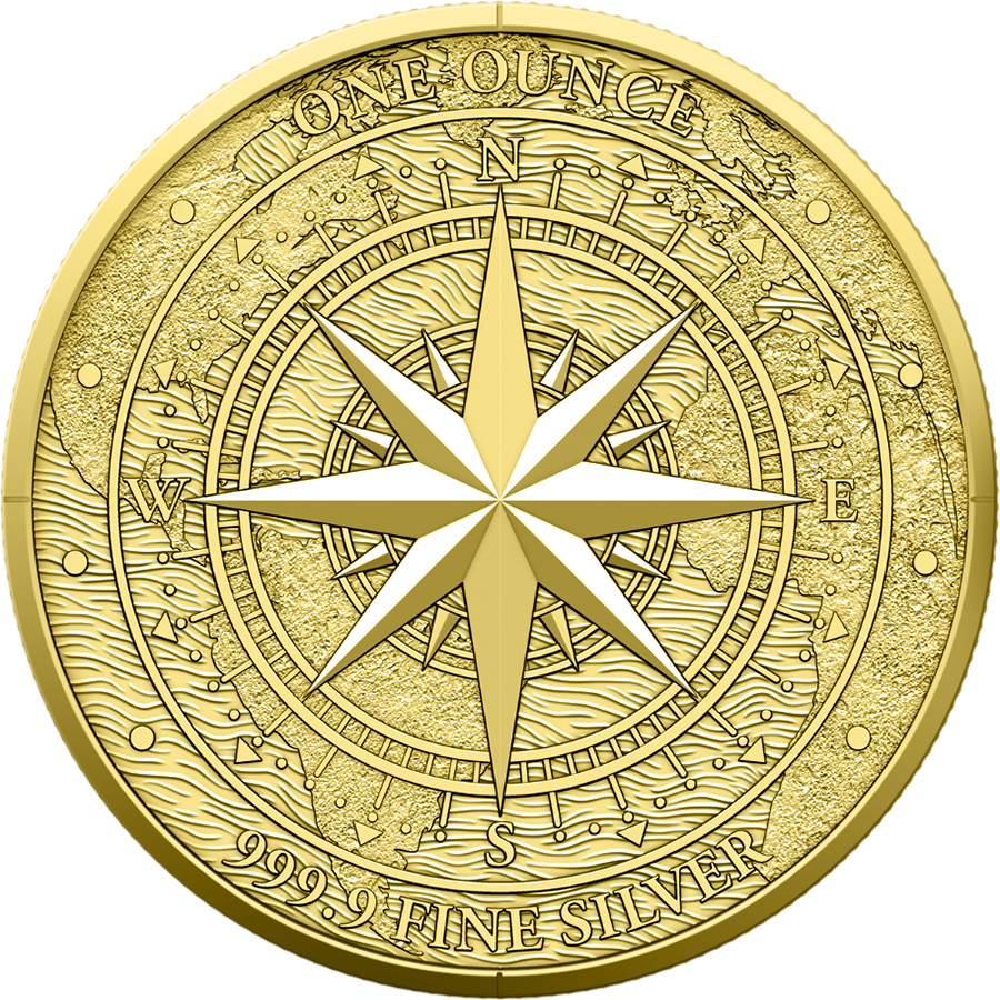 Halloween - 1 oz Silbermedaille Gilded - Farbe