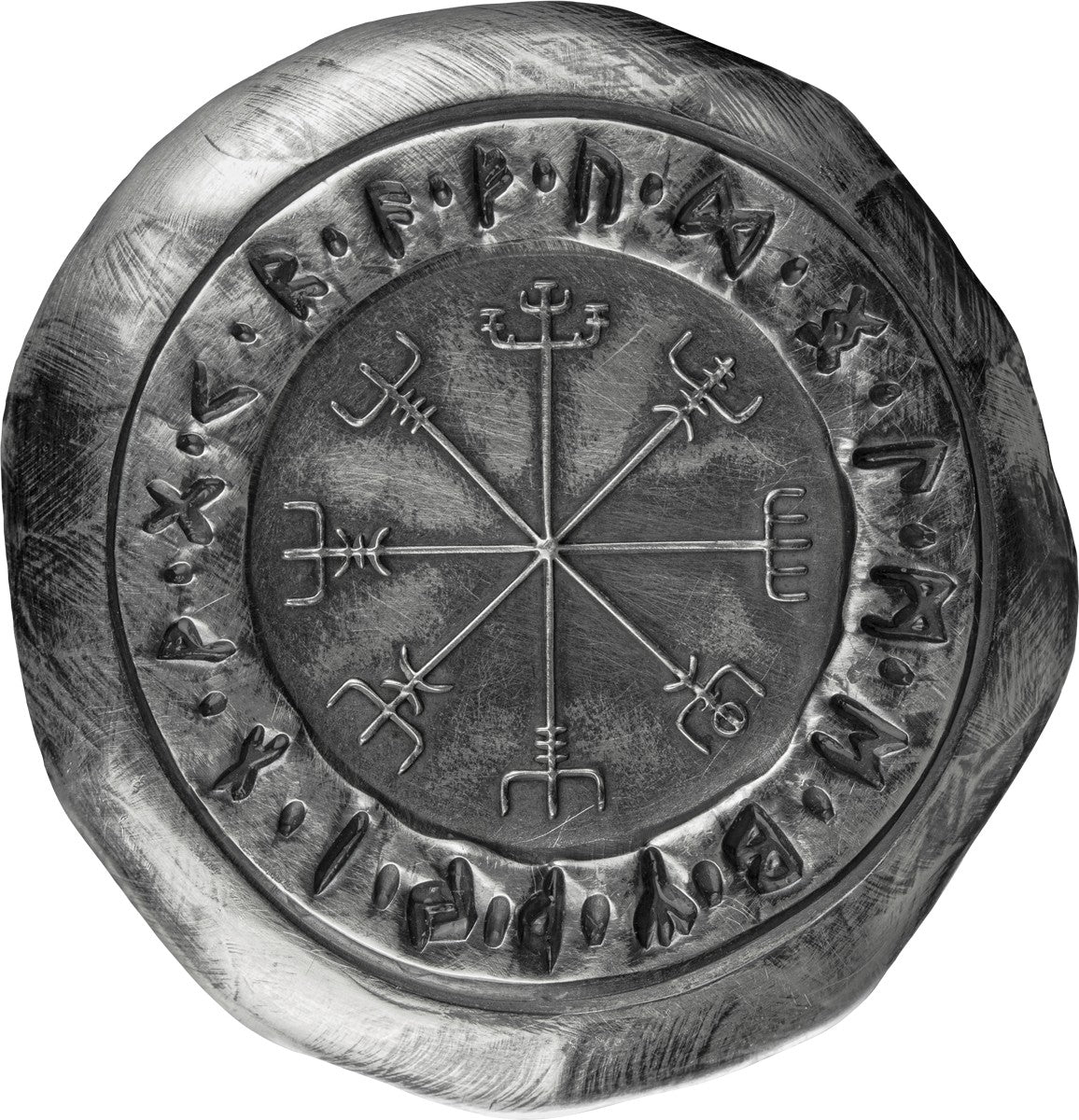 Germania Mint - Vegvisir 2026 - 2 oz Guss Silberbarren Antik UV
