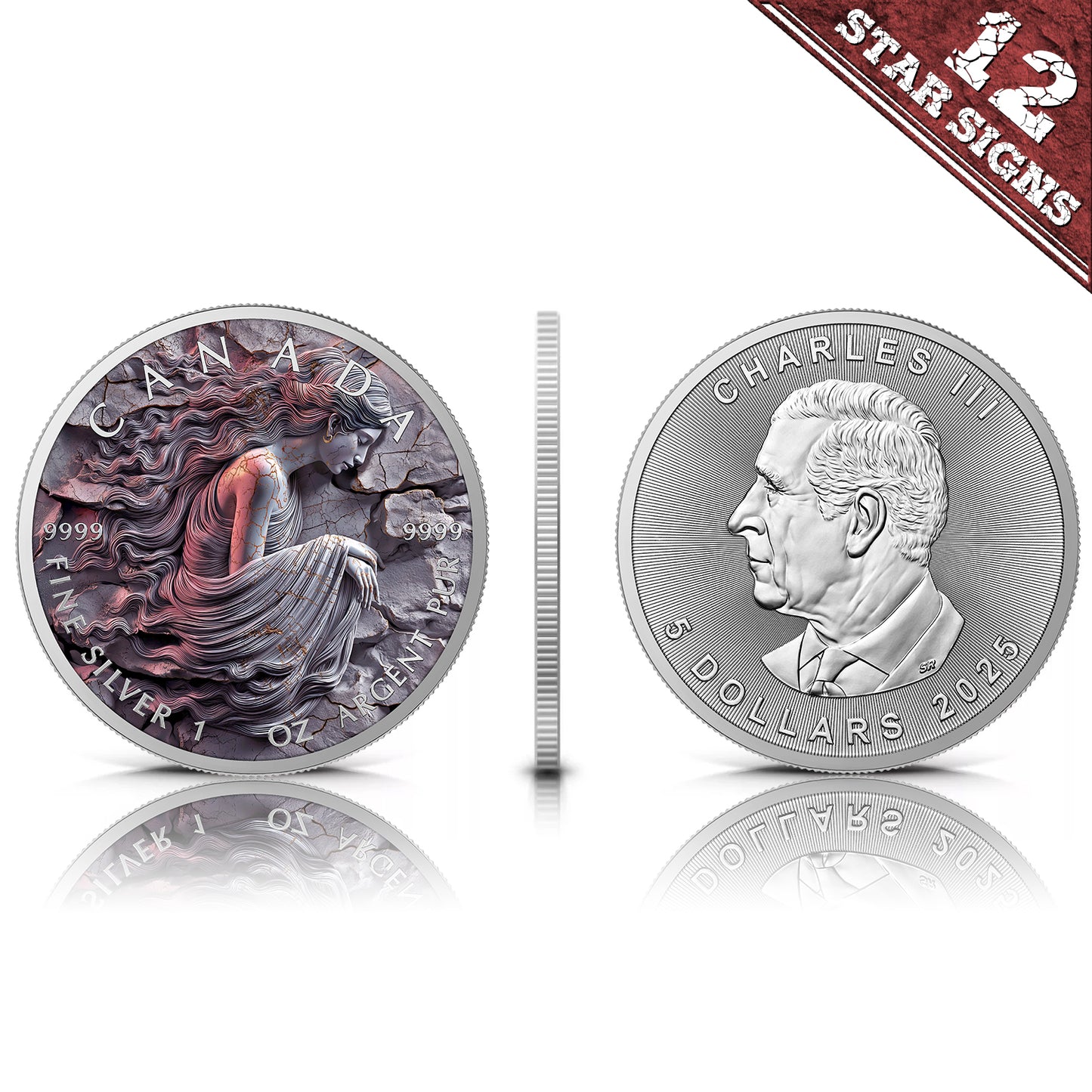 Canada 2025 - Stone Zodiac #Virgo - 1 oz Silbermünze Farbe***