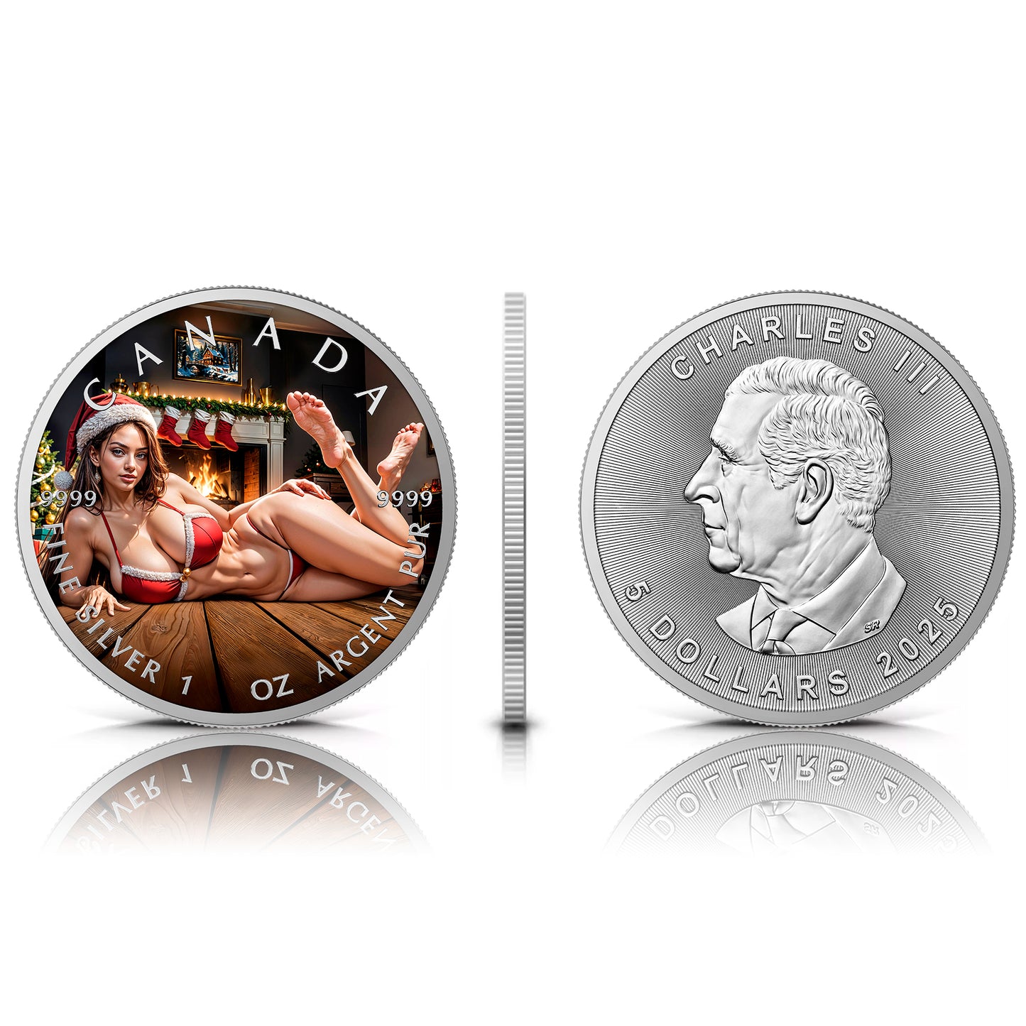Canada 2025 - Waiting for Santa - 1 oz Silbermünze Farbe***
