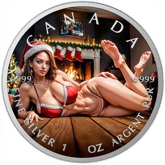Canada 2025 - Waiting for Santa - 1 oz Silbermünze Farbe***