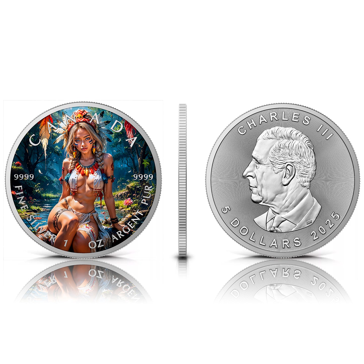 Canada 2025 - Wild Glance - 1 oz Silbermünze Farbe
