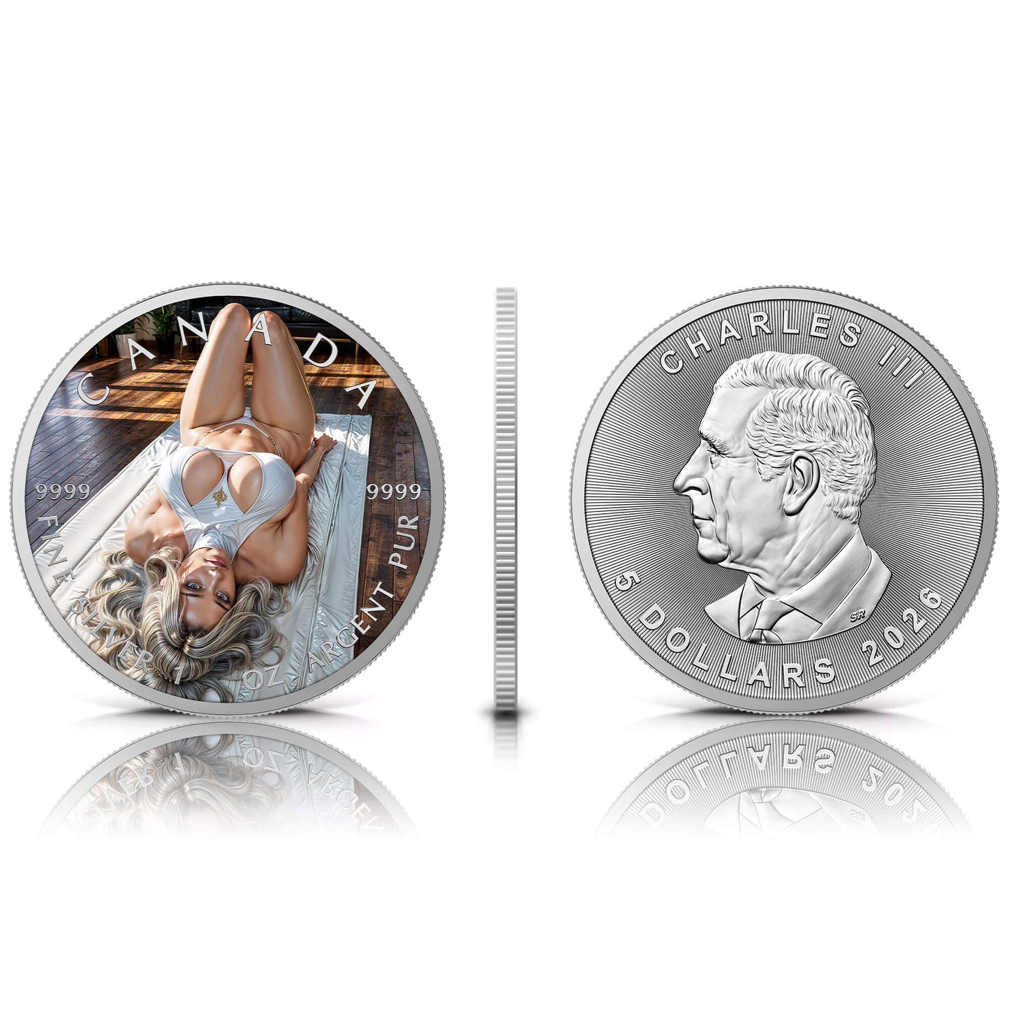 Canada 2026 - Yoga Addiction - 1 oz Silbermünze Farbe