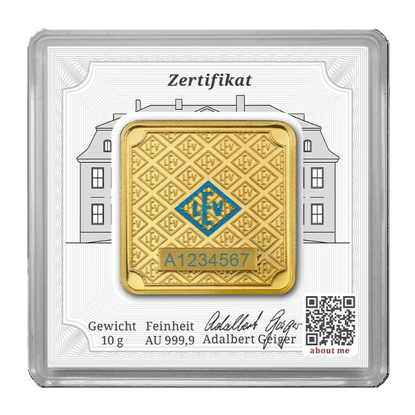 Goldbarren 10 Gramm Geiger Original Premium 999.9 Gold Barren**