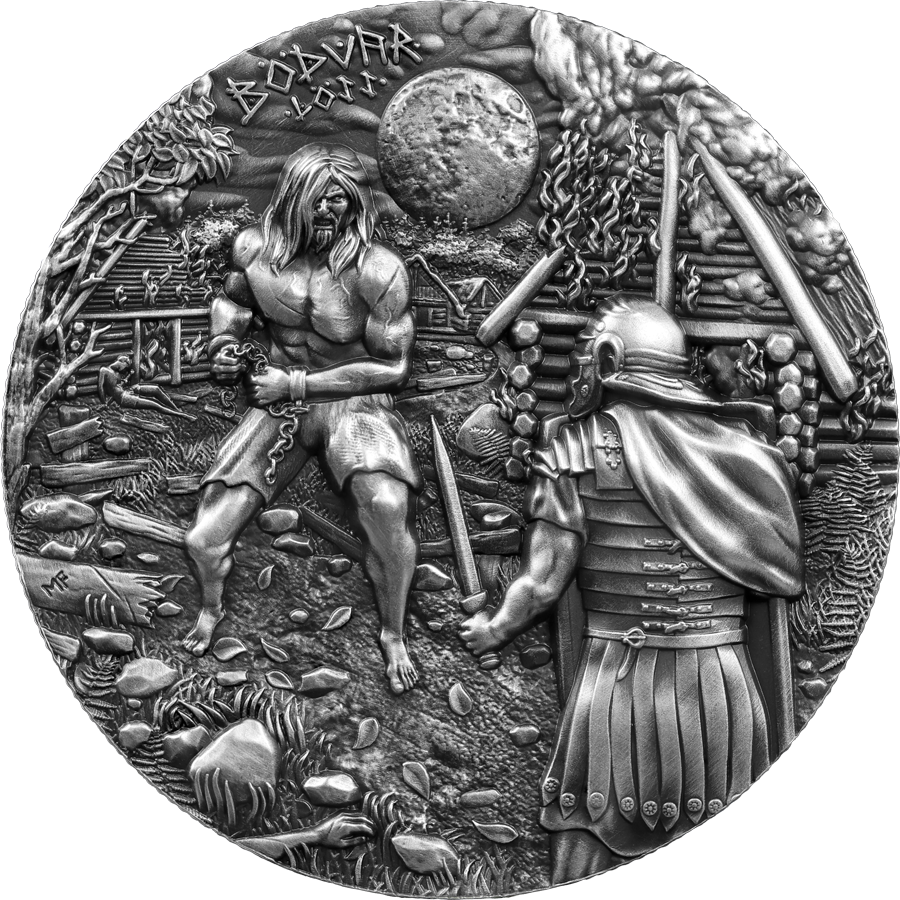 Germania Mint - Bödvar Saga - Loss 2026 - 2 oz Silbermünze UHR  AF UV