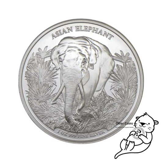 Cambodia Asia Elefant 2023 1oz Silbermünze* - Silber