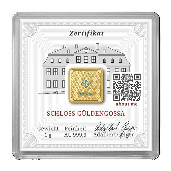 Goldbarren 1 Gramm Geiger Original Premium 999.9 Gold Barren**