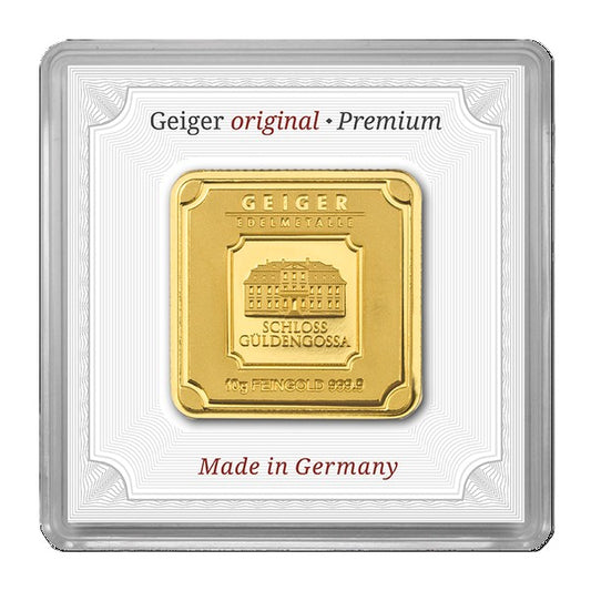 Goldbarren 10 Gramm Geiger Original Premium 999.9 Gold Barren**