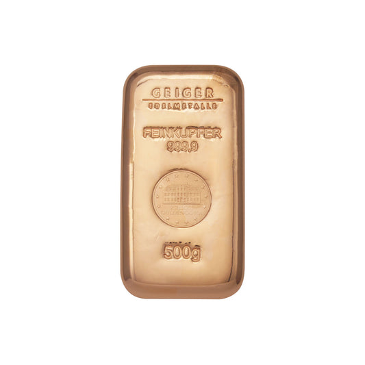 Kupferbarren Geiger original 500 Gramm Feinkupfer*