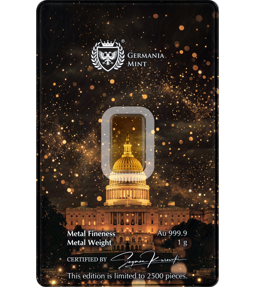 Germania Mint - Gold Minted Bar - American Independence - 1 Gramm Goldbarren im Safepack**