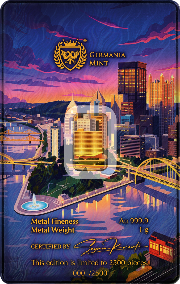 Germania Mint - Gold Minted Bar - ANA Edition - 1 Gramm Goldbarren im Safepack**