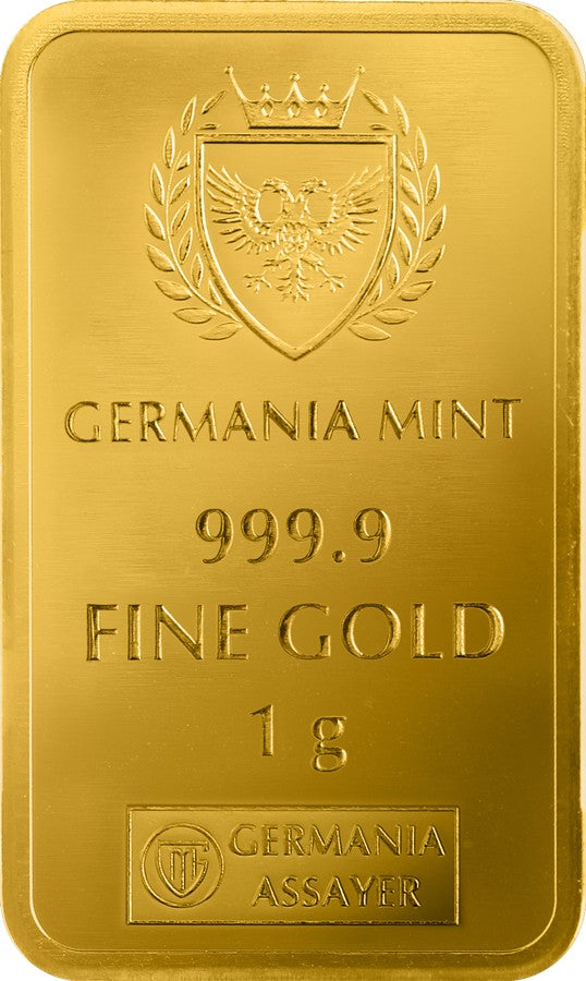 Germania Mint - Gold Minted Bar - 1 Gramm - WMF Berlin 2026 - Goldbarren im Safepack**