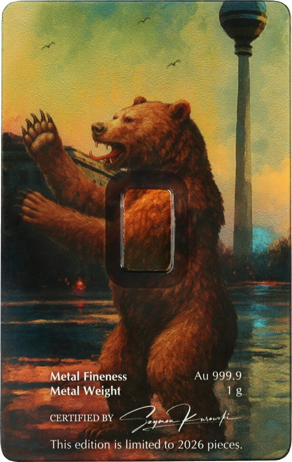 Germania Mint - Gold Minted Bar - 1 Gramm - WMF Berlin 2026 - Goldbarren im Safepack**