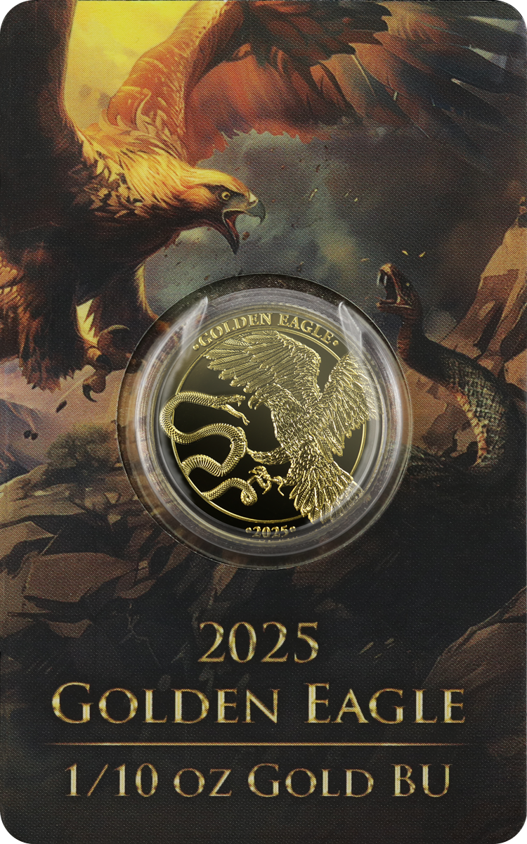 Germania Mint - Malta Golden Eagle 2025 - 1/10 oz  Goldmünze BU in Coincard**