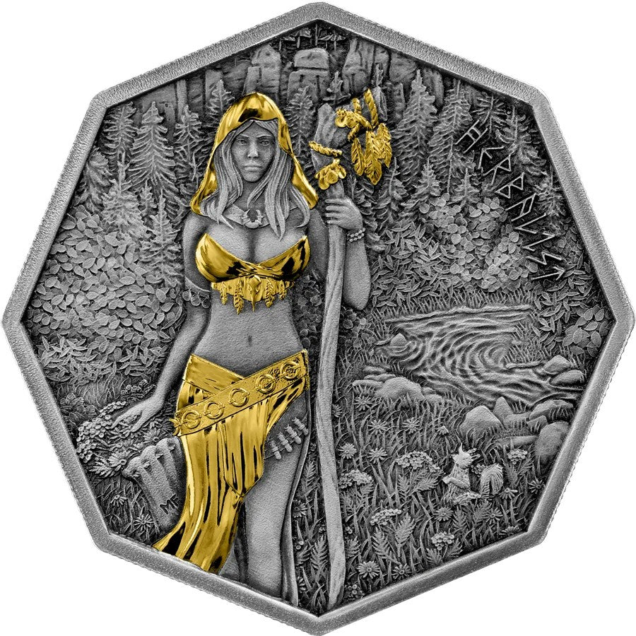 Germania Mint - Witchcraft - #2.Herbalist Ritual 2025 1 oz Silbermünze Antik Finish Gilded***