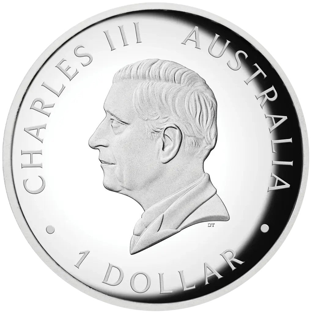 Australien Känguru 2026 - High Relief PP Farbe - 40 Jahre Jubiläum - Perth Mint - 1 oz Silbermünze