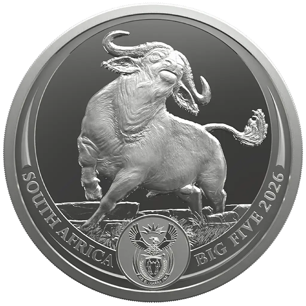 Big Five III (5.) Büffel 2026 - 1 oz Silbermünze in Blisterkarte