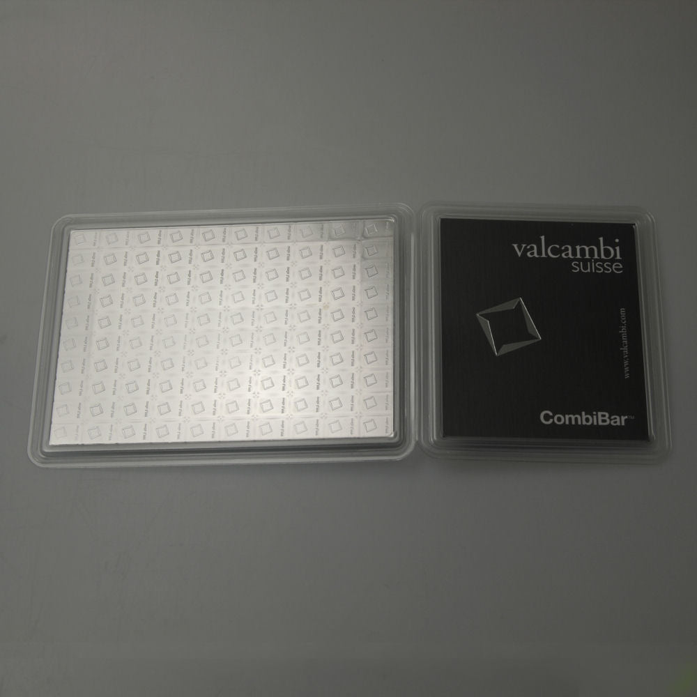 Silbertafel Valcambi "CombiBar" 100 x 1 Gramm Silberbarren Tafelbarren Barren