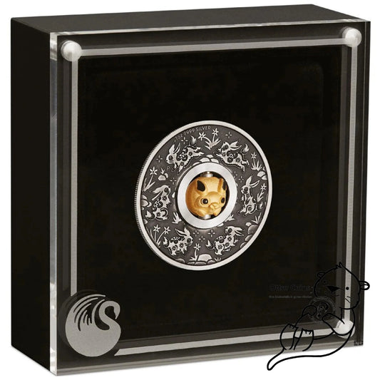 Lunar Hase 1 oz Silbermünze mit beweglicher Kugel 2023*