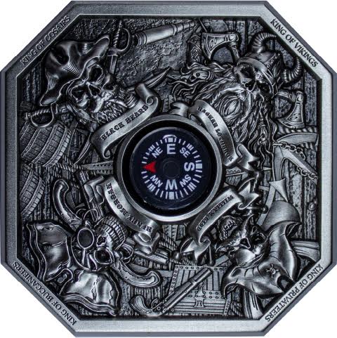 Korea King of Pirates Stacker 2 oz Silver Medal