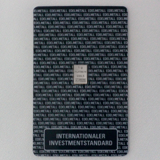 Valcambi 1 Gramm Investmentblister Platinbarren 999.9 Platin