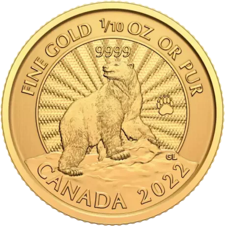 Majestic Polar Bear 2022 1/10oz Gold**