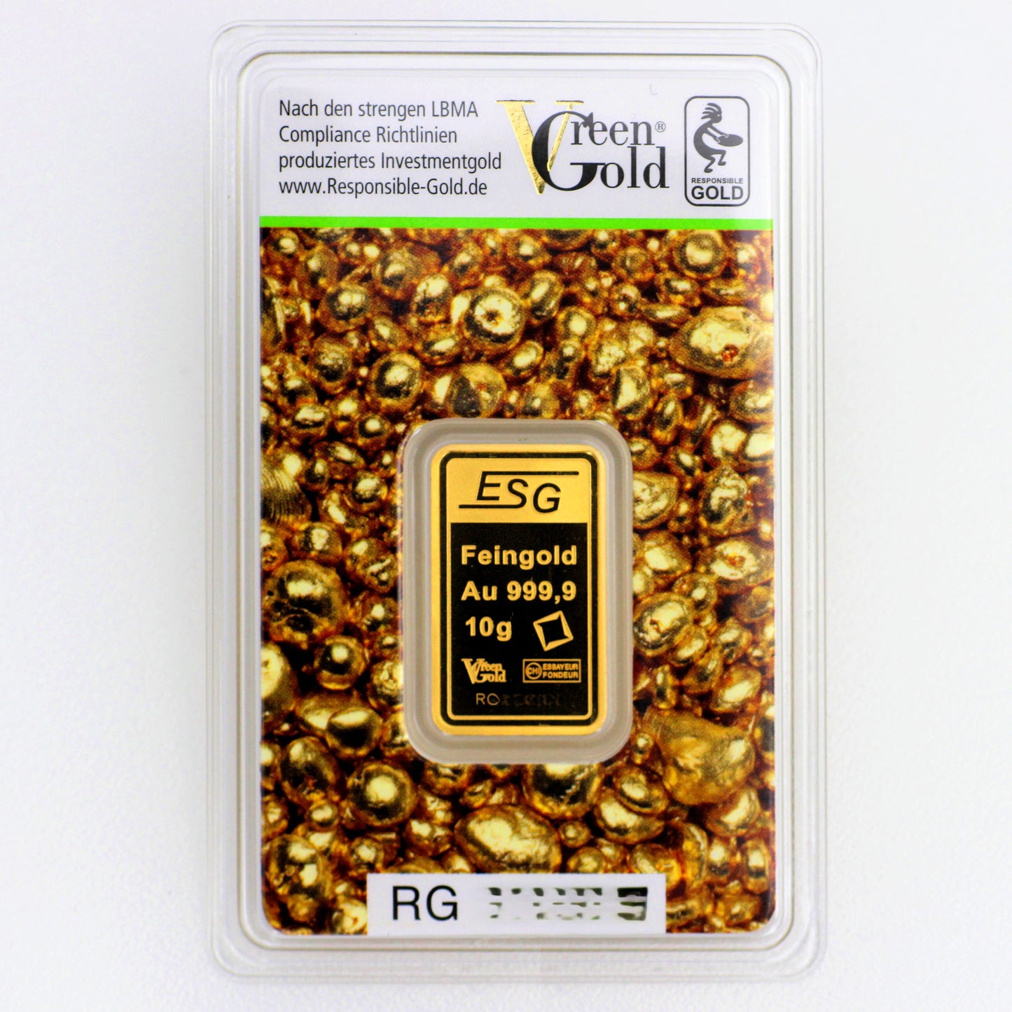 Goldbarren 10 Gramm Valcambi Auropelli 999 im Blister mit Zertifkat Responsible-Gold**